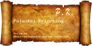 Peleskei Krisztina névjegykártya